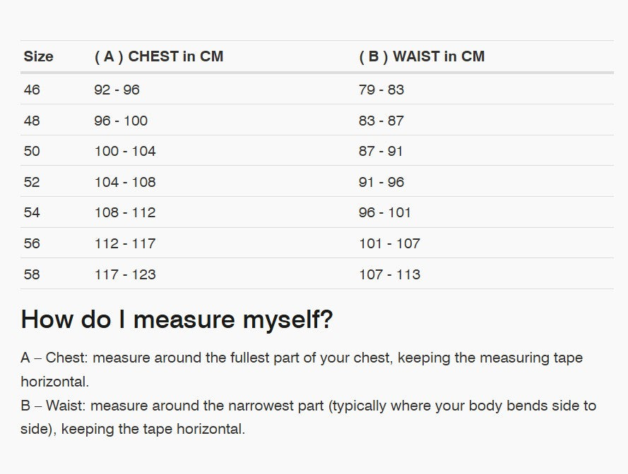 REV'IT! Mile 2 Jacket Size Guide