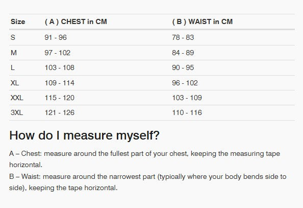 REV'IT! Vertical GTX Jacket Size Guide