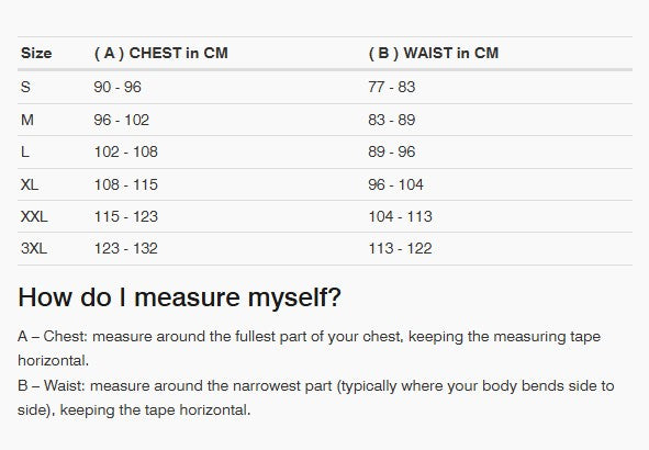 REV'IT! Surface Jacket Size Guide